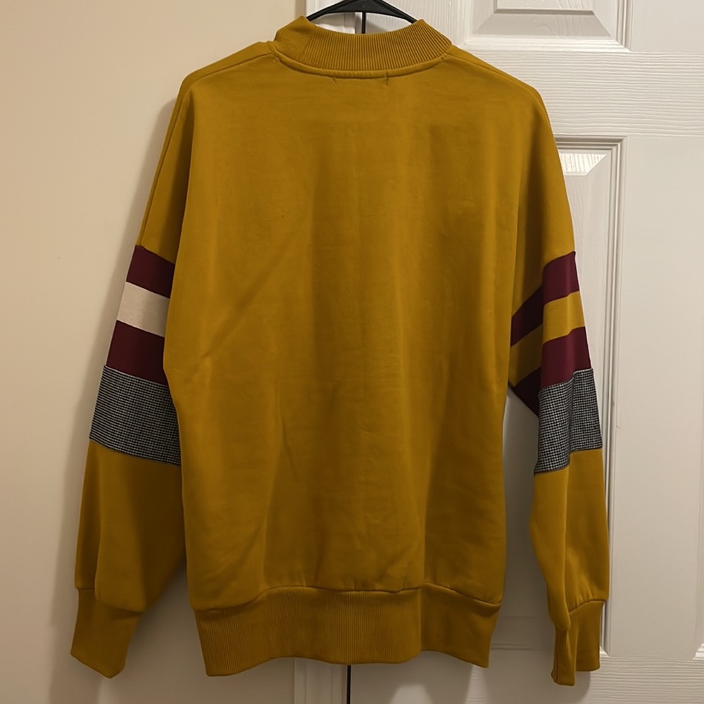 Patchwork Mock Neck Sweatshirt - image 2